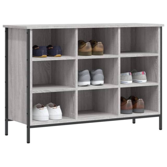 Berkfield Home Shoe Cabinet Grey Sonoma 100x35x70 cm Engineered Wood - Size: 100 x 35 x 70 cm - image 1