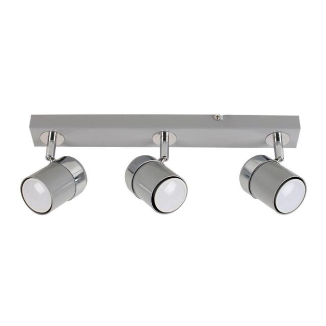 ValueLights Rosie 3 Way Grey Ceiling Bar Spotlight - image 1