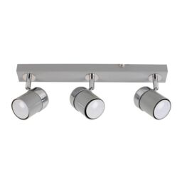 ValueLights Rosie 3 Way Grey Ceiling Bar Spotlight - thumbnail 1