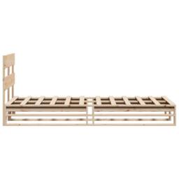 Berkfield Home Modern Bed Frame without Mattress 90x190 cm Single Solid Wood Pine in Light Tan - thumbnail 7