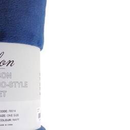 Ribbon Eskimo Style Polyester Dog Blanket in Navy - thumbnail 2