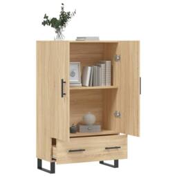 Berkfield Home Highboard Sonoma Oak 69.5x31x115 cm Engineered Wood in Brown - thumbnail 4