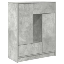 Berkfield Home Sideboard with Drawers & Doors Concrete Grey 73x31x90 cm - Size: 73 x 31 x 90 cm - thumbnail 3