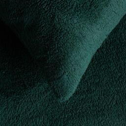 OHS 2 Pack Thermal Teddy Fleece Pillowcase Cover in Dark Green - Size: Standard Pillow Case - thumbnail 4