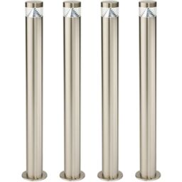 Loops 4 PACK Stepped Outdoor Bollard Light - 3.3W LED - 800mm Height - Stainless Steel in Metallics - thumbnail 1