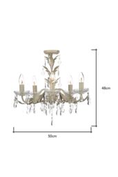 BHS Lighting Paisley Chandelier in Cream - thumbnail 5