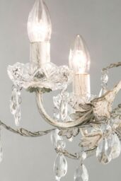 BHS Lighting Paisley Chandelier in Cream - thumbnail 3