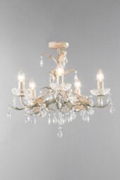 BHS Lighting Paisley Chandelier in Cream - thumbnail 1