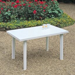 EONLION Large Summer Weather Proof Plastic Rectangle Table Garden Patio Dining Furniture in Black - thumbnail 2