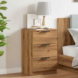 Berkfield Home Bedside Cabinets 2 pcs Artisan Oak 40x36x65 cm Engineered Wood in Brown - Size: 40 x 36 x 65 cm - thumbnail 4