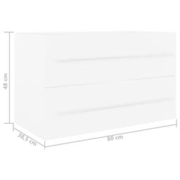 Berkfield Home Sink Cabinet White 80x38.5x48 cm Engineered Wood - thumbnail 7