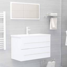 Berkfield Home Sink Cabinet White 80x38.5x48 cm Engineered Wood - thumbnail 6