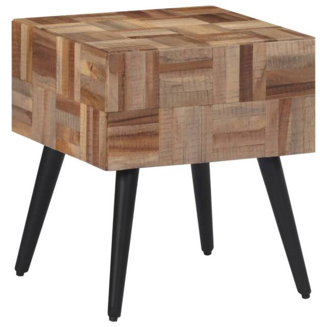 Berkfield Home Side Table 40x40x45 cm Solid Reclaimed Teak - Size: 40 x 40 x 45 cm - image 1