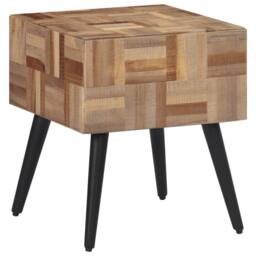 Berkfield Home Side Table 40x40x45 cm Solid Reclaimed Teak - Size: 40 x 40 x 45 cm - thumbnail 3