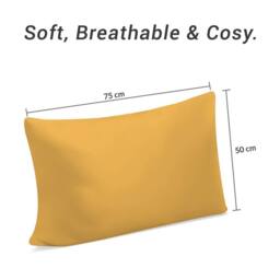 Grace Microfiber Pillow Cases Pack of 4 with Envelope Closure in Gold - Size: Standard Pillow Case - thumbnail 3