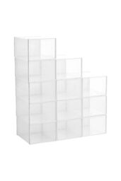 Living and Home 12pcs Clear Plastic Shoe Organizer Storage Boxes under Size 50 (28*36*20 CM) in White - thumbnail 6