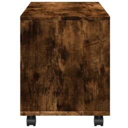 Berkfield Home vidaXL¬†Rolling¬†Cabinet¬†Smoked Oak 72x33x42.5 cm Engineered Wood in Brown - thumbnail 6