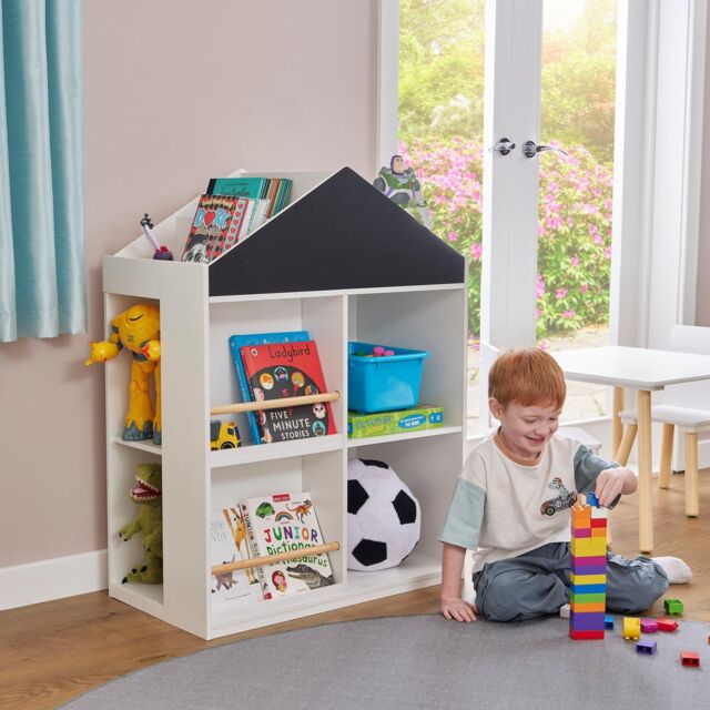 Liberty House Toys Blackboard Bookcase & Storage Unit in White - image 1