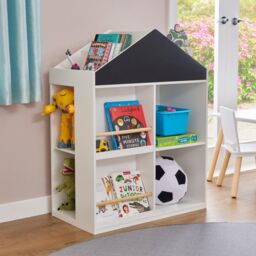 Liberty House Toys Blackboard Bookcase & Storage Unit in White - thumbnail 3