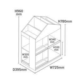 Liberty House Toys Blackboard Bookcase & Storage Unit in White - thumbnail 6