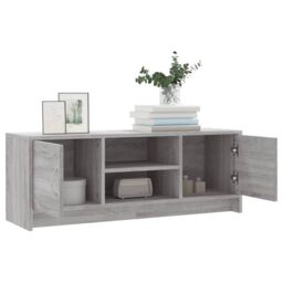 Berkfield Home TV Cabinet Grey Sonoma 102x30x37.5 cm Engineered Wood - thumbnail 4