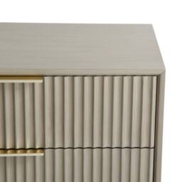 Home Garden Direct Monza 3 Drawer Chest with Fluted Front Pale Ash in Grey - thumbnail 8