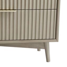 Home Garden Direct Monza 3 Drawer Chest with Fluted Front Pale Ash in Grey - thumbnail 9