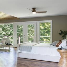 Netlighting Kichler Eris Ceiling Fan Walnut 132cm IP44 LED Remote Control in Brown - thumbnail 2