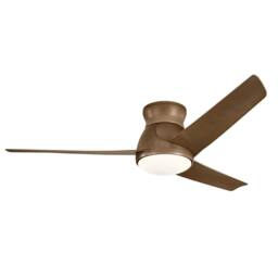 Netlighting Kichler Eris Ceiling Fan Walnut 132cm IP44 LED Remote Control in Brown - thumbnail 1
