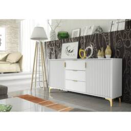 Mex Furniture LTD Sideboard Tide Crest 140cm - White & Gold - thumbnail 2