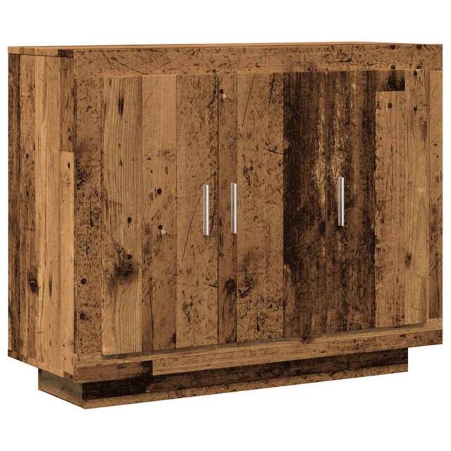 Berkfield Home Sideboard Old Wood 92x35x75 cm Engineered Wood in Brown - Size: 92 x 35 x 75 cm - image 1