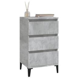Berkfield Home Durable Bedside Cabinet Concrete Grey 40x35x70 cm Engineered Wood - Size: 40 x 35 x 70 cm - thumbnail 4
