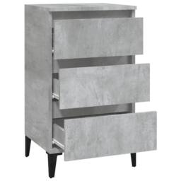 Berkfield Home Durable Bedside Cabinet Concrete Grey 40x35x70 cm Engineered Wood - Size: 40 x 35 x 70 cm - thumbnail 6