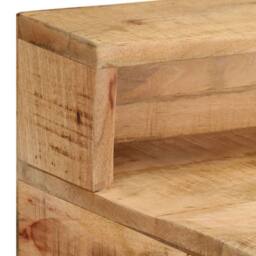Berkfield Home Desk 100x45x90 cm Solid Rough Mango Wood in Brown - Size: 100 x 45 x 90 cm - thumbnail 7