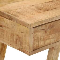 Berkfield Home Desk 100x45x90 cm Solid Rough Mango Wood in Brown - Size: 100 x 45 x 90 cm - thumbnail 6