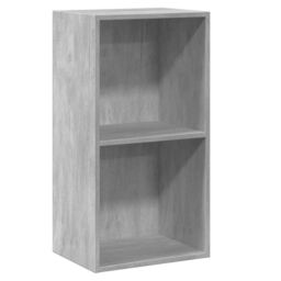 Berkfield Home 2-Tier Book Cabinet Concrete Grey 40x30x76.5 cm Engineered Wood - thumbnail 2