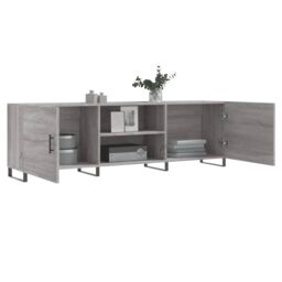 Berkfield Home TV Cabinet Grey Sonoma 150x30x50 cm Engineered Wood - Size: 150 x 30 x 50 cm - thumbnail 4