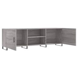 Berkfield Home TV Cabinet Grey Sonoma 150x30x50 cm Engineered Wood - Size: 150 x 30 x 50 cm - thumbnail 6