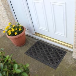 JVL Elipses Eyes Rubber Doormat 40x70cm 2 pack in Black - Size: 40 cm x 70 cm - thumbnail 5