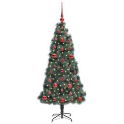 Berkfield Home Artificial Pre-lit Christmas Tree with Ball Set Green 120 cm - thumbnail 3