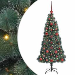 Berkfield Home Artificial Pre-lit Christmas Tree with Ball Set Green 120 cm - thumbnail 2