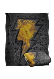 Black Adam Blanket, 152x127 cm Beveled Bolt Silky Touch Super Soft Throw Blanket in White - thumbnail 2