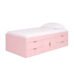 Kidsaw Multi Drawer Single 3ft Cabin Bed Frame, Pink in Baby Pink - thumbnail 1