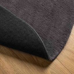 Berkfield Home Area Rug Anthracite 140x200 cm Polyester Non-Slip in Dark Grey - Size: Medium - thumbnail 5