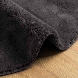 Berkfield Home Area Rug Anthracite 140x200 cm Polyester Non-Slip in Dark Grey - Size: Medium - thumbnail 7