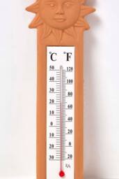 Homescapes Outdoor Thermometer with Orange Sun Design - thumbnail 2