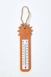 Homescapes Outdoor Thermometer with Orange Sun Design - thumbnail 1