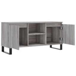 Berkfield Home TV Cabinet Grey Sonoma 104x35x50 cm Engineered Wood - Size: 104 x 35 x 50 cm - thumbnail 6