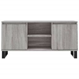 Berkfield Home TV Cabinet Grey Sonoma 104x35x50 cm Engineered Wood - Size: 104 x 35 x 50 cm - thumbnail 5