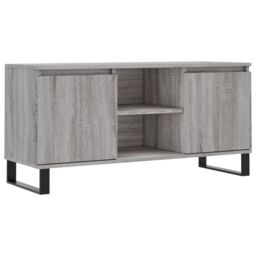 Berkfield Home TV Cabinet Grey Sonoma 104x35x50 cm Engineered Wood - Size: 104 x 35 x 50 cm - thumbnail 2
